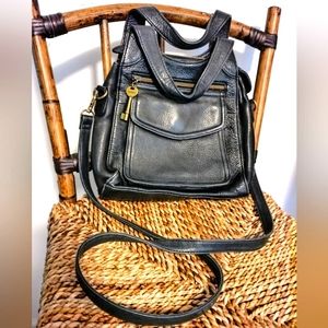Fossil Genuine Leather Bag in Black